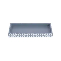 OBSESSIONS White & Grey Textured Rectangular Bath Tray image 4