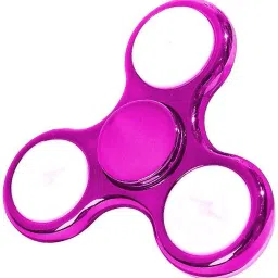 LED Light Mettalic Look Fidget Spinner Pink-15