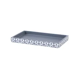 OBSESSIONS White & Grey Textured Rectangular Bath Tray image 3