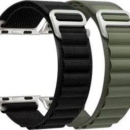 Flipkart SmartBuy Soft Nylon Textile Woven Alpine Loop Strap Belt for iWatch Series 8/7/6/5/4/SE (42/44/45mm) With Metal G Hook (Combo of 2) [Watch NOT Included] Smart Watch Strap-picture-17