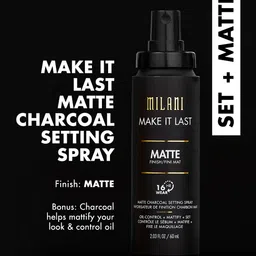 MILANI Make It Last Matte Finish Charcoal Make-Up Setting Spray 60 ml image 2