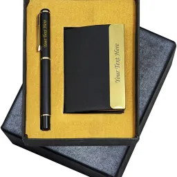 Name Written 2in1 Combo for Gifting Card Holder and Metal Pen Gift Set-12