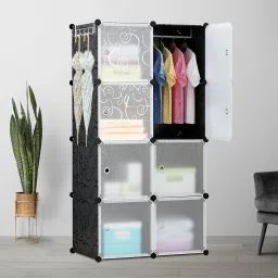 8-Door 8-Shelf Plastic almirah for kids, almirah of clothes ,cupboard clothes PP Collapsible Wardrobe-12