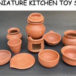 Terracotta-clay Miniature Kitchen Set For Kids Unique Items-image-14