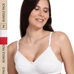 shyaway Pack Of 2 Non Padded & Non-Wired Cotton Bra-image-23