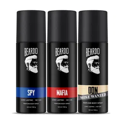 BEARDO Set of 3 Long Lasting Deodorants - Spy, Mafia & Don Most Wanted - 100 g Each image 1