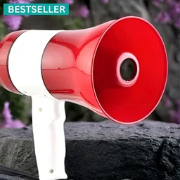 yaroh Handheld (Megaphone with Recorder) (Bhopu Talk Record Play) & Siren MusicXZ609 Handheld (Megaphone) (Bhopu) Horn with USB & SD Card Port for AnnouncingCX617 Outdoor, Indoor PA System-picture-23