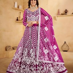 Embroidered Semi Stitched Lehenga Choli-image-71