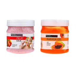 FEELHIGH Set of Mix Fruit Body Scrub & Papaya Gel - 500 ml each-22