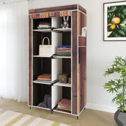 Printed Almirah Foldable closet for Clothes 8 Shelves , 1 Side Pocket (2002-2) PP Collapsible Wardrobe-24