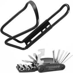 dstechbar Cycle Tool 16 Function In 1 With Bottle Holder, Aluminum Stand (Black) Cycling Cycle Repair Tool-picture-47