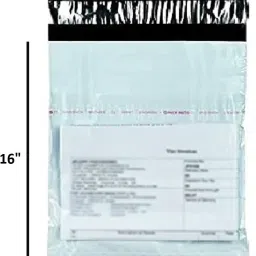 Tamper Proof Courier Bags Plain Pouches with POD, 12*16 inches, Pack of 25 pcs Security Bag-87