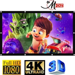 Moiz Eyelet Foldable Projector Screen 4:3 Aspect Ratio Design-09 Projector Screen (Width 183 cm x 122 cm Height) image 3