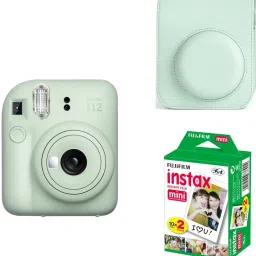 FUJIFILM Instax mini 12 Mint Green Instant Film Camera with PU Leather Carrying Bag and 10x2 film Instant Camera-picture-11