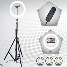 airtech Premium 7" Metal Tripod With 10 inch LED Ring Light For Photo/Video/Selfie Shoot Tripod, Monopod, Monopod Kit, Tripod Kit-25