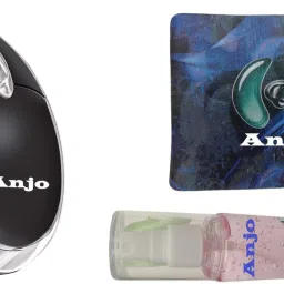 ANJO Combo Wired LED Mouse (Black), Mouse Pad & Cleaning Gel Spray 100ml Wired Ambidextrous OpticalGaming Mouse-12