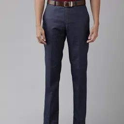 park avenue Men Slim Fit Purple Polyester Trousers-picture-28