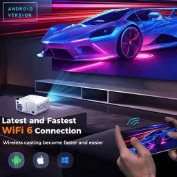 Livato T5 Android 13 4K Support Native 720P Remote Focus Wifi/Bluetooth/Auto Keystone (5000 lm / 1 Speaker / Wireless / Remote Controller) Portable Projector image 5