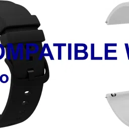 ACM WSM25M22BKWT2124 Pack of 2 Watch Strap Silicone Hook 22mm for Minix Zero Smartwatch (Black/White) Smart Watch Strap-image-52