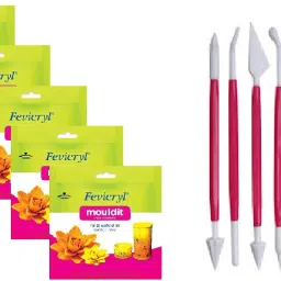 Shilpkar Mouldit (Set of 5) and 8 Modelling Tools with 16 Exclusive Designs-13