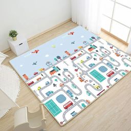 DHARA Reversible Foldable Baby Play Mat,Waterproof,Indoor Outdoor Use 6 x 6.5 FT BABY FOLDABLE WATERPROOF MAT FOLDABLE-WATERPROOF-image-68