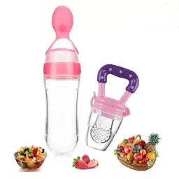 Baby Fresh Fruit Food Feeder Nibbler Pacifier combo (Pack of 2) Teether and Feeder-6