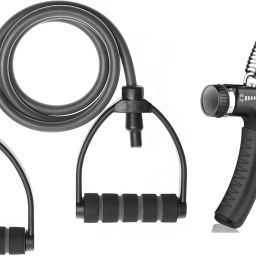 Toning Tube with Hand Gripper for Home Workout Gym Combo Set Fitness Accessory Kit Kit-image-20