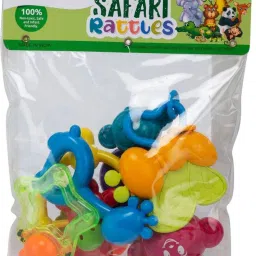 7 Pcs Safari Rattle Set Toys with teether for New Born Rattle-9