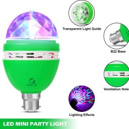 LED Rotating Bulb Light Lamp for Party|Home |Diwali Decoration etc Single Disco Ball-88