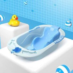 Baby Bath Tub with Adjustable, Anti-Slip Seat| Durable Quality & Safety For Kids-image-11