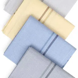 S4S Men's 100% Cotton Light Colour Striped (Pack of 5) ["Multicolor"] Handkerchief-picture-19