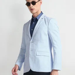 arrow Men Solid Single Breasted Formal Blazer-picture-19