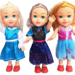 tagos bazar Small Beautiful Doll Set for Kids - 3 Sister Doll for Kids-picture-21