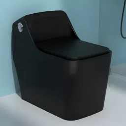 Platinum Ceramic Rimless Western Toilet One Piece /Water Closet/Commode With Soft Close Toilet Seat - S Trap Outlet Western Commode-16