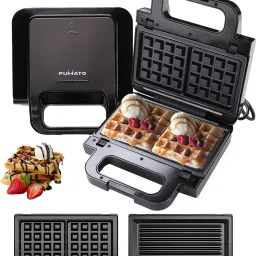 Fumato 3-in-1 Sandwich Maker with Toast, Grill & Waffle Plates Grill, Toast, Waffle-6