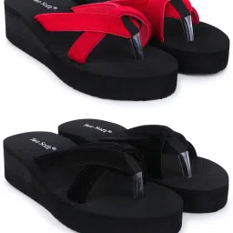 Combo Pack Of 2 Stylish Casual Light & Soft Comfortable Daily Wear Women Flip Flops-image-27