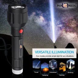 pick ur needs 2 In 1 Light Mode Rechargeable Handy 50W Torch Light For Outdoor / Travel Usage 3 hrs Torch Emergency Light image 5