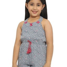 Nauti Nati Girls Halter Neck Printed Pure Cotton Playsuit-image-68