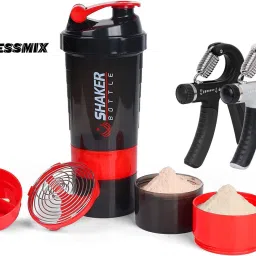 Combo Of Gym Shaker Bottle With 2PC. Hand Gripper For Men & Women Fitness Accessory Kit Kit-image-95