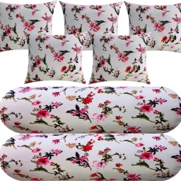 Microfibre Floral Bolster Pack of 7-17
