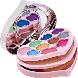 Mini Makeup Kit for Girls Eye shadow Lip Gloss Mirror Contour Powder Palette-17