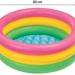 intex Inflatable Water Pool For Kids Fun Activities - 2 Ft Diameter - Multi Color Inflatable Swimming Pool image 2