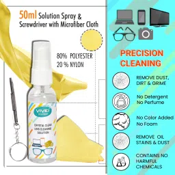 VIVID VividVision® 50ML spray-contains NO Detergent, NO foam, cleaning cloth, Screw Driver-Cleans Any Lens or Screen(Spectacles,Mobile,Laptop) Eyeglass Repair kit - Pack of 1Lens Cleaner-picture-17