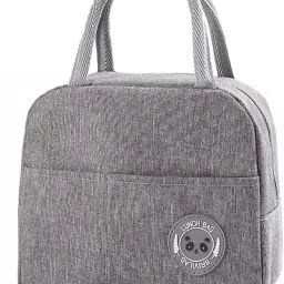 Smiley Design Tote Lunch Bag with Aluminum Foil for Work School Picnic Outdoor Lunch Bag-image-33