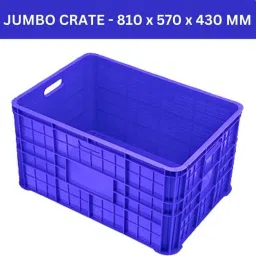 Plastic Heavy Duty Multipurpose Rectangular Storage Box Crates 165Ltr Blue 810x570x430MM Storage Basket-image-15