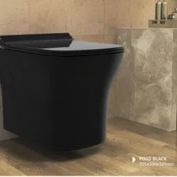 Polo Wall hung Commode With Soft Close Toilet Seat Premium Grade Ceramic's Wallmounted Western Commode Western Commode-16