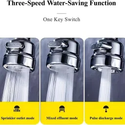 arqivo 360 Degree Swivel Faucet Tap Aerator- Adjustable 3 Mode Water Saving Faucet Nozzle image 5