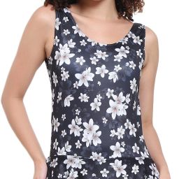One Piece Printed Swimming Costume Swimsuit For Women And Girls Printed Women Swim-dress Black Swimsuit-image-68
