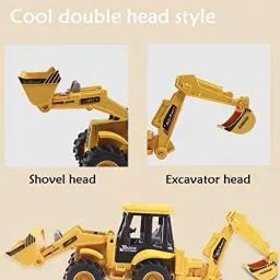 atri 2 in 1 Construction Trucks Rotate by 180 Degree JCB Toy Loader JCB Toy and Excavator Vehicle Engineering Toy for 3 Years and Above Age Toddlers ,High Speed Friction Excavator image 4
