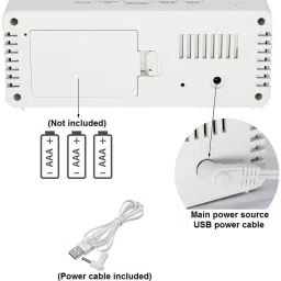 degosh Digital White Clock image 3